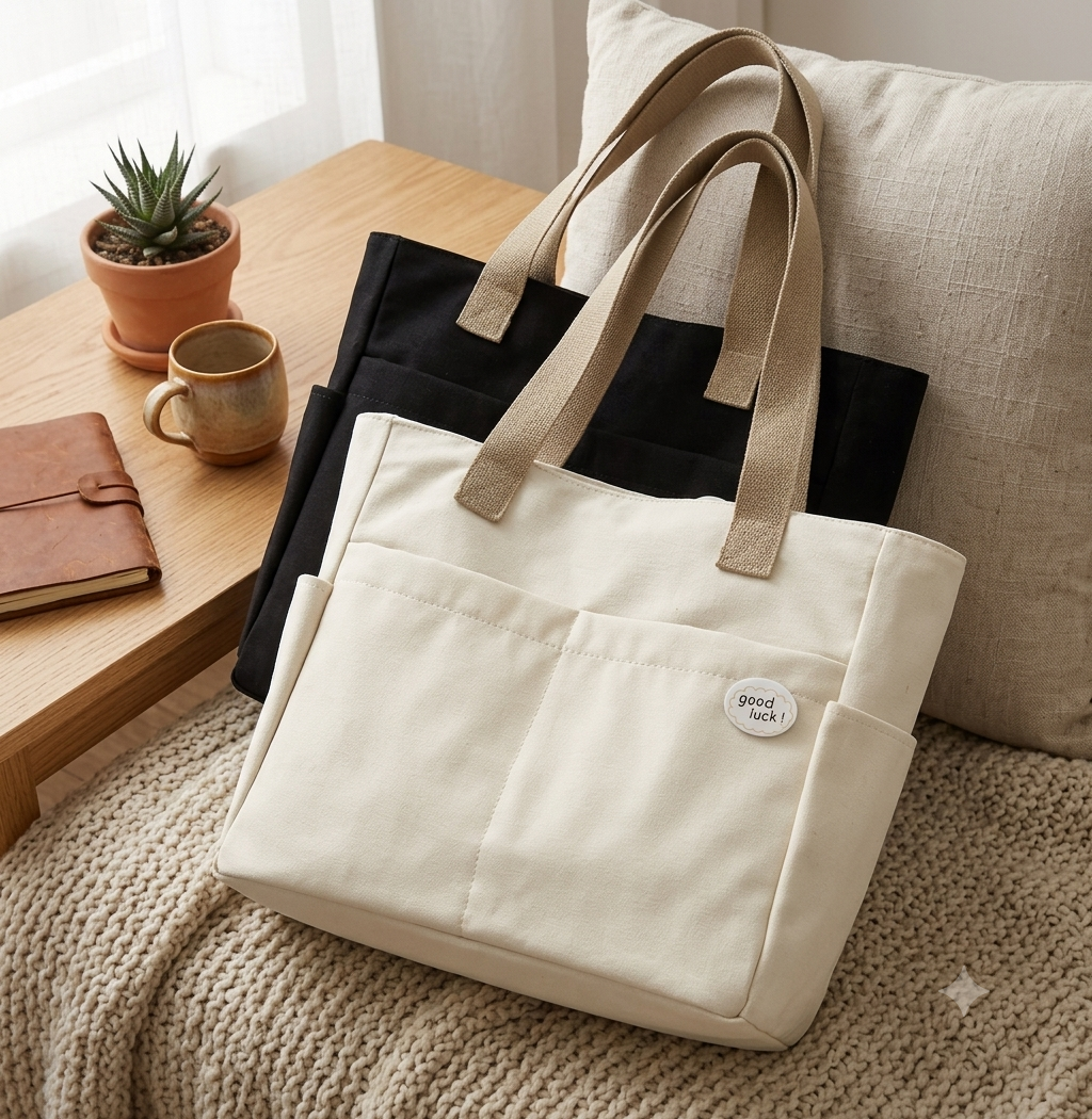 Premium Fashion Reusable High Quality Travel Shopping Canvas Tote Bag New Design